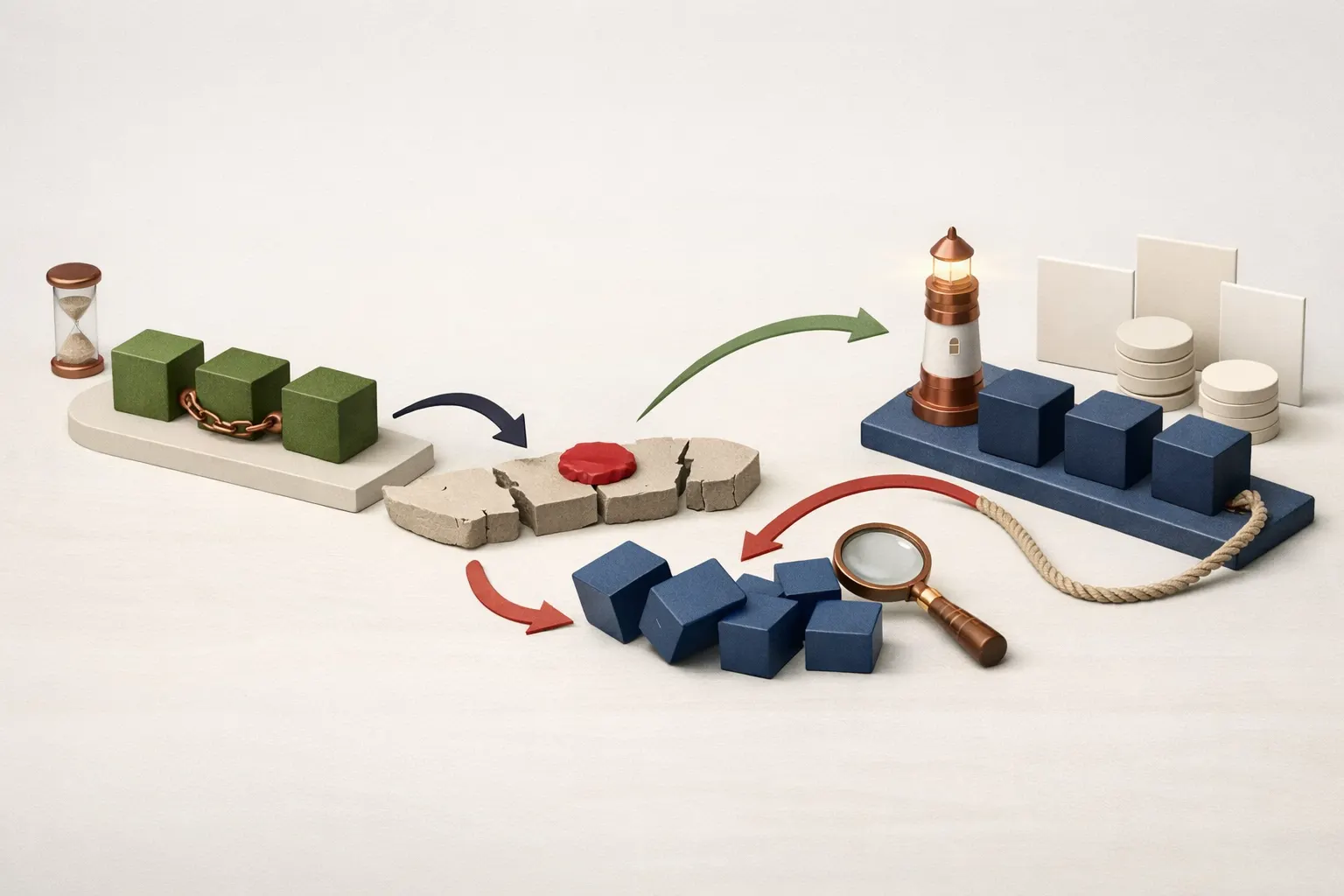 탄생, 실패, 재개: 2019년에서 2023년까지 흐름 시각 자료